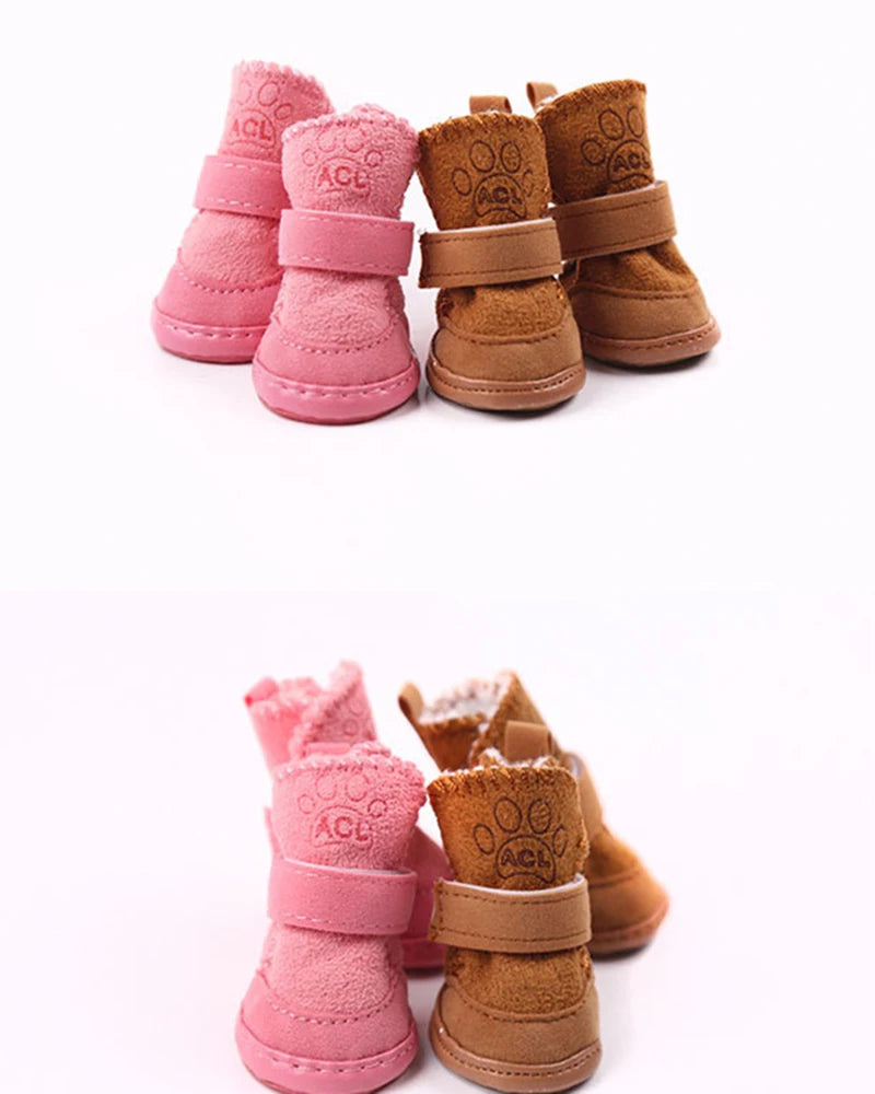 CozyPaws Winter Warm Dog Shoes Set