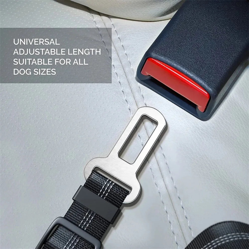 Reflective Retractable Dog Car Seat Belt Safety Leash 🐾