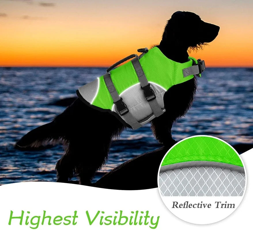 🐾 Adjustable Dog Life Jacket - Rescue Handle 🐾