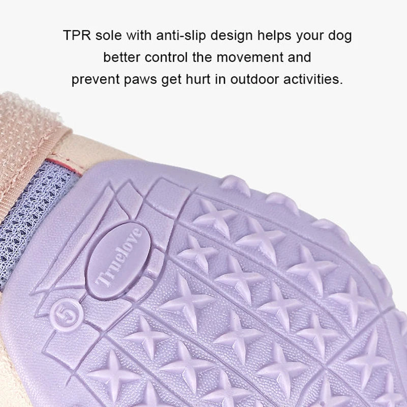 TruePaws Breathable Dog Shoes with TPR Sole