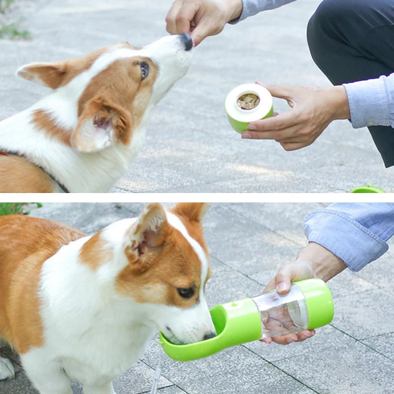 💦The 2-in-1 Travel Companion for Thirsty & Hungry Pups! 🐶🐾