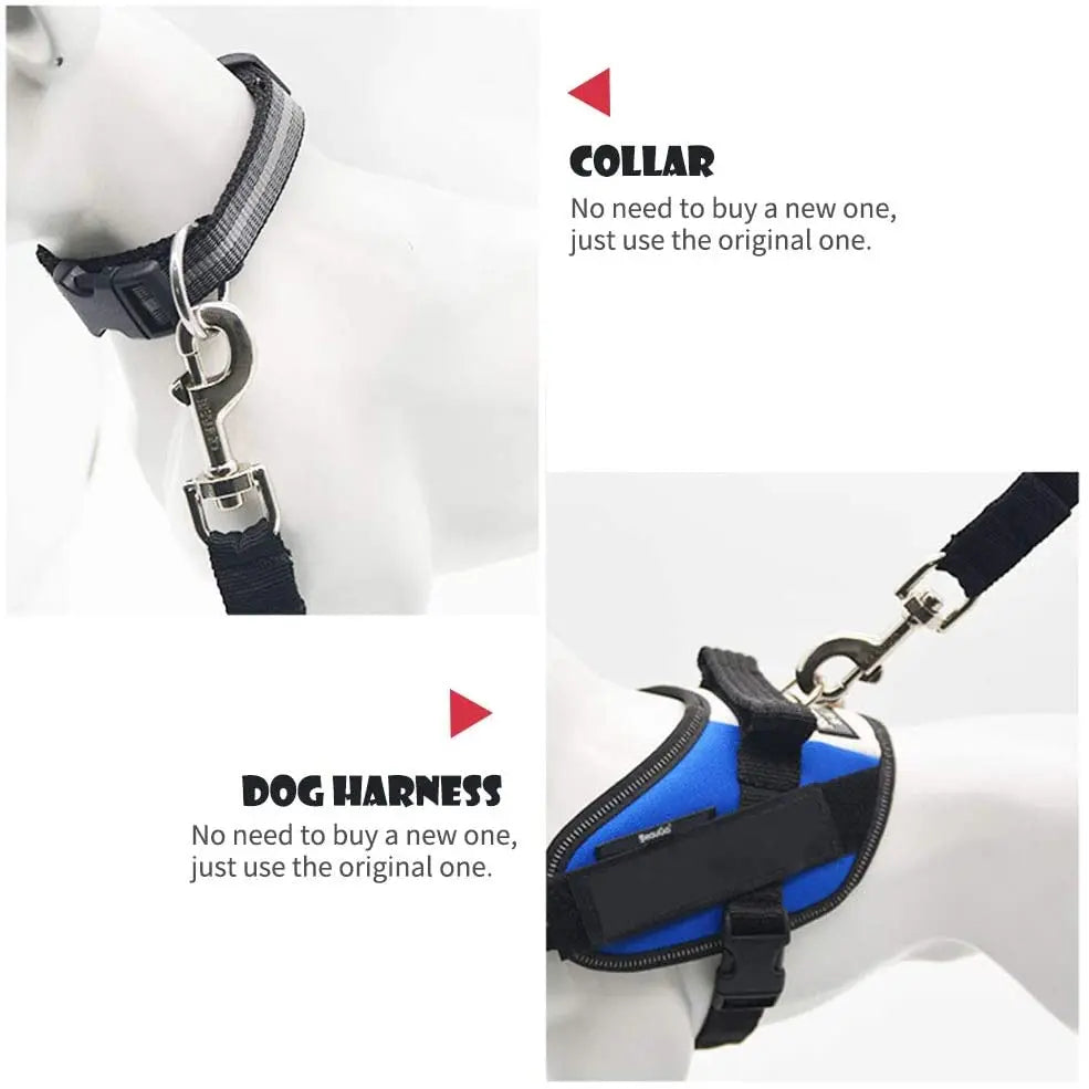 🚗 Adjustable Pet Car Seat Belt & Harness Clip 🚗