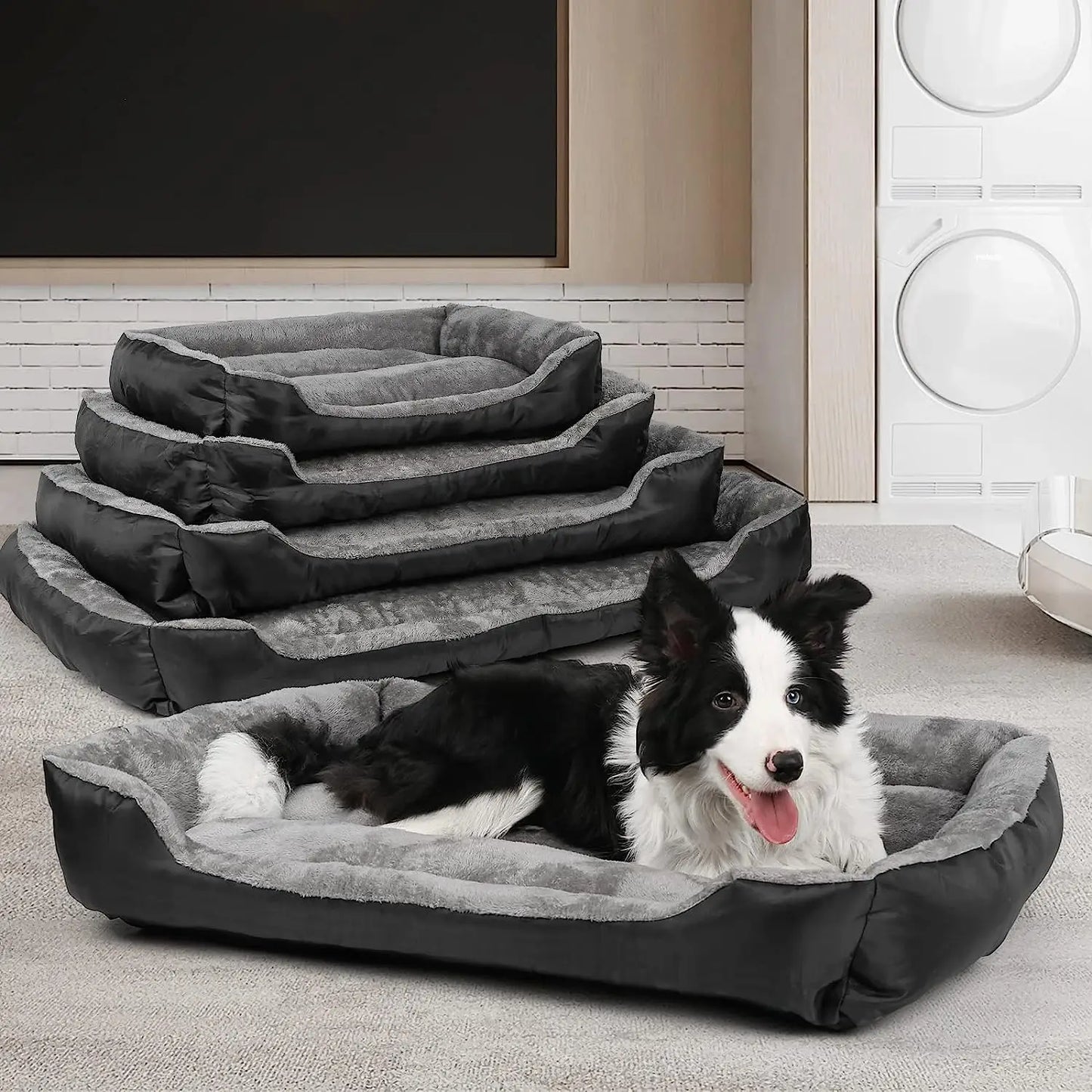 ComfortPaws Rectangle Dog Bed - Large Medium Dogs