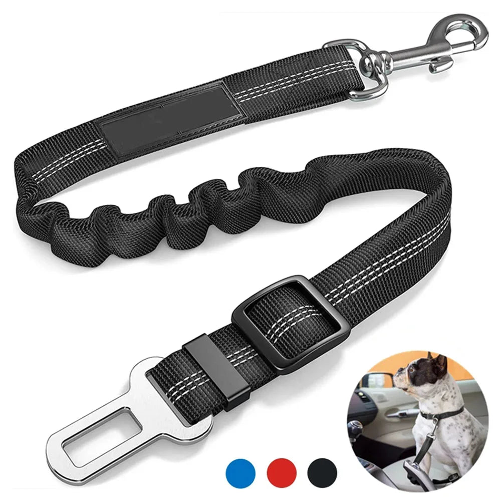 Reflective Retractable Dog Car Seat Belt Safety Leash 🐾