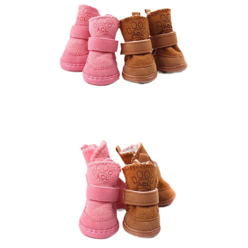 CozyPaws Winter Warm Dog Shoes Set