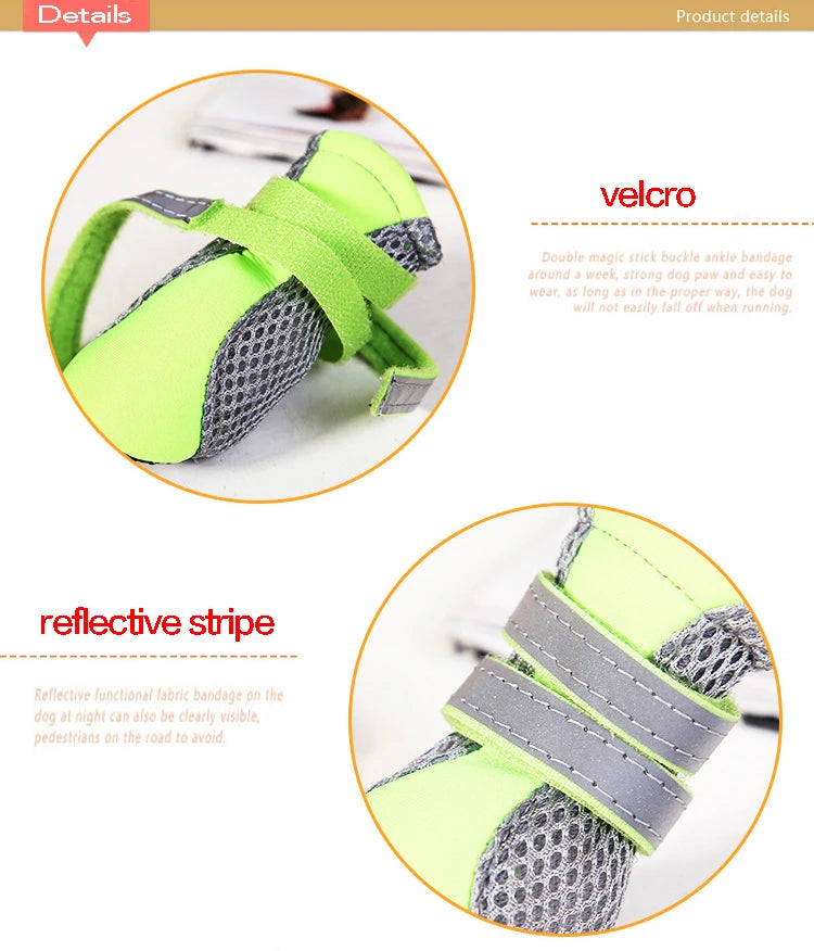 Reflective Waterproof Pet Shoes for Small Medium Dogs