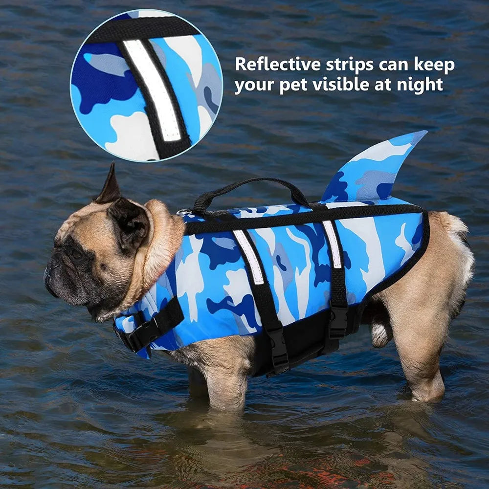 🐶 Camouflage Shark Dog Life Jacket 🦈