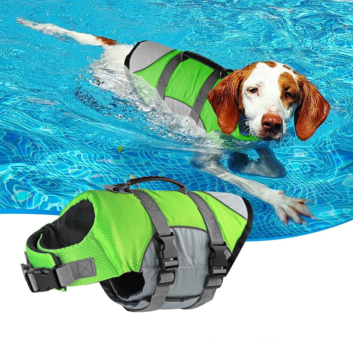 🐾 Adjustable Dog Life Jacket - Rescue Handle 🐾