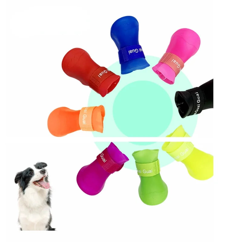 PawGuard Waterproof Anti-Slip Dog Rain Boots