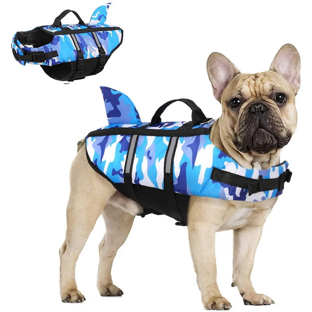 🐶 Camouflage Shark Dog Life Jacket 🦈