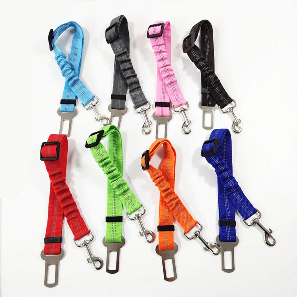 Reflective Retractable Dog Car Seat Belt Safety Leash 🐾