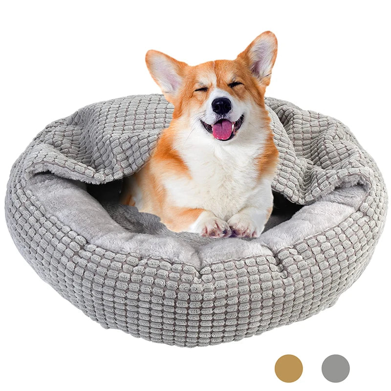 🍩 Cozy Hooded Dog Bed 🛌