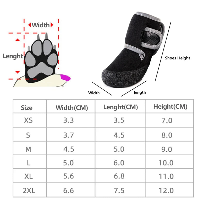 ReflectiPaws Waterproof Dog Shoes