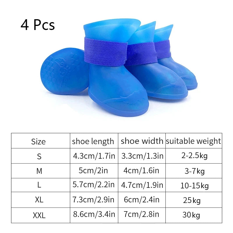 Pet Rainshoes Waterproof Anti-slip