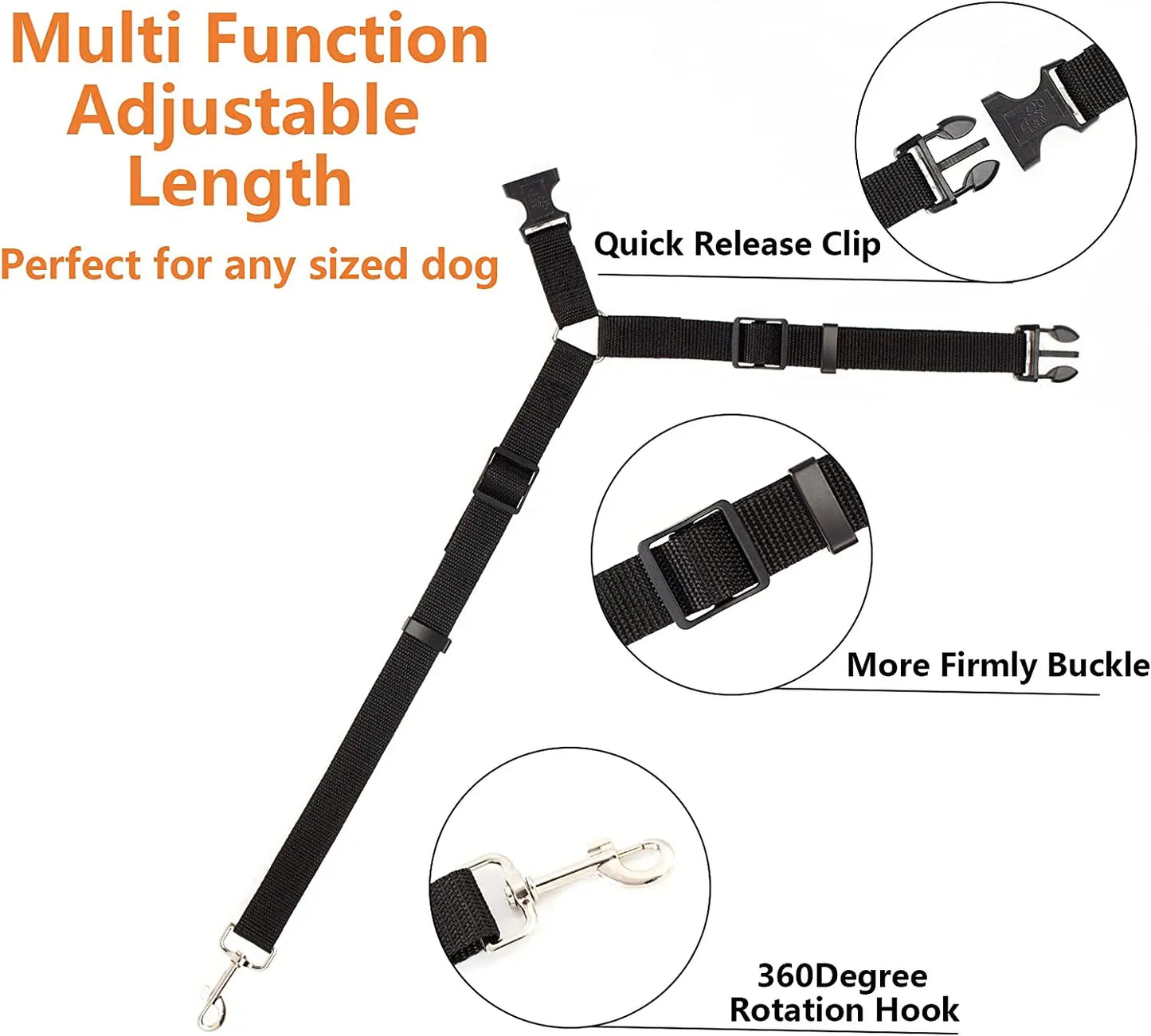 🐾 Two-in-One Dog Harness & Seat Belt 🐾