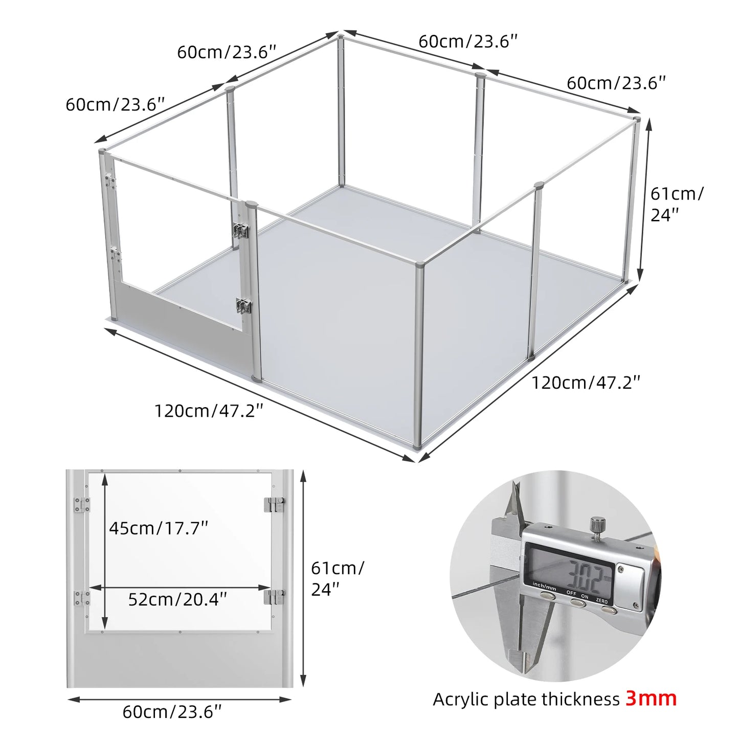 🐶 Acrylic Playpen Fence 🐕